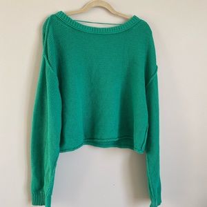 Free people green sweater